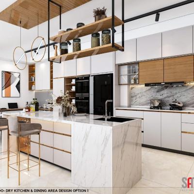 Island Counter Dining Area Design1