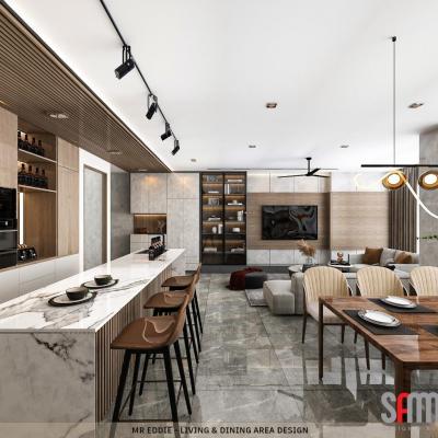 Island Counter Dining Area Design2